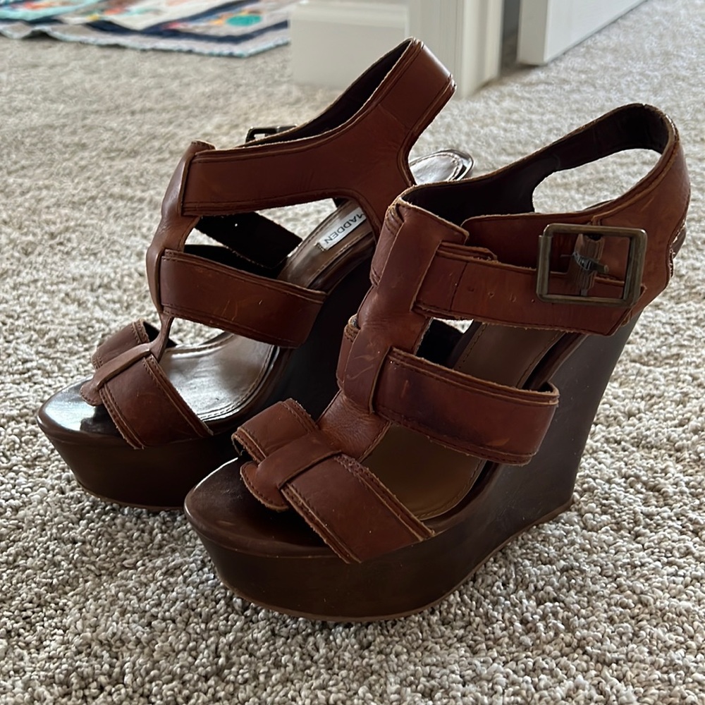 Steve Madden Brown Wedges - 7.5